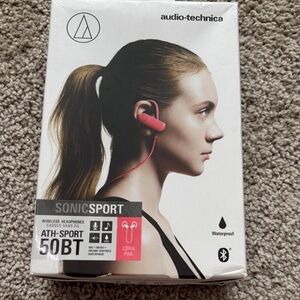 Audio Technica SonicSport ATH-Sport 50BT Coral Pink